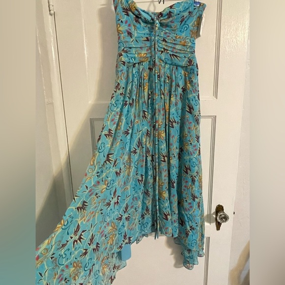 A.L.C. NWT handkerchief hem midi halter dress silk - Picture 7 of 12